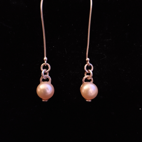 Silver 925 drop pearl earrings - Picture 8 of 8